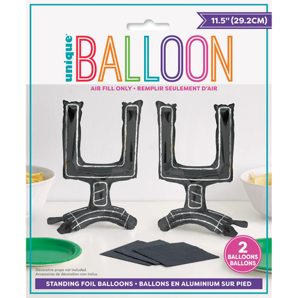 Football Goalpost Standing 11.5" Foil Balloon Centerpiece Set, 2pc