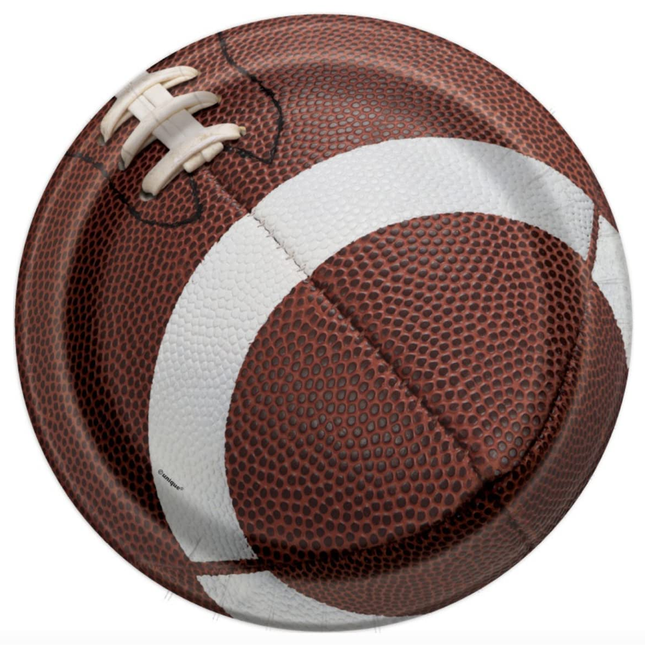 Football Party Round 9" Dinner Plates 8ct