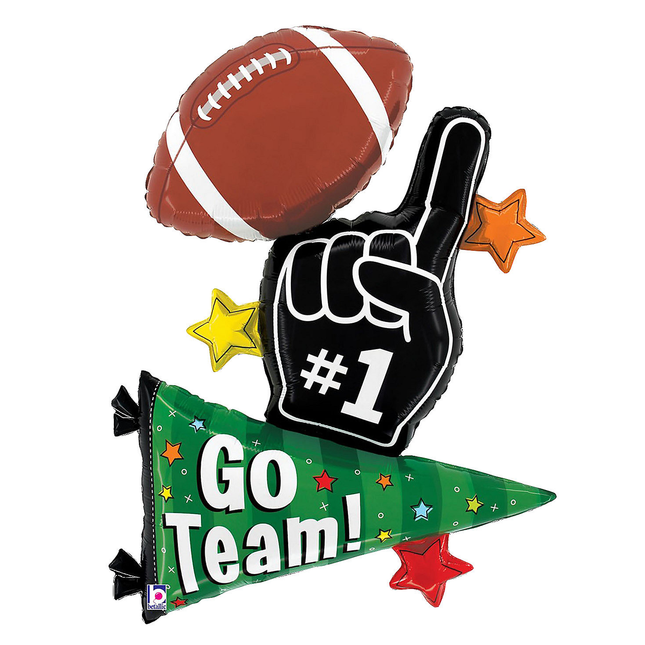 Football Tailgate Trio Go Team Foil Balloon 35"