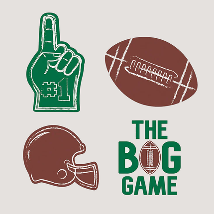 Football Toss 4 Wall Decals 16x11.5in