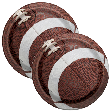 Football Party Round 9" Dinner Plates 8ct