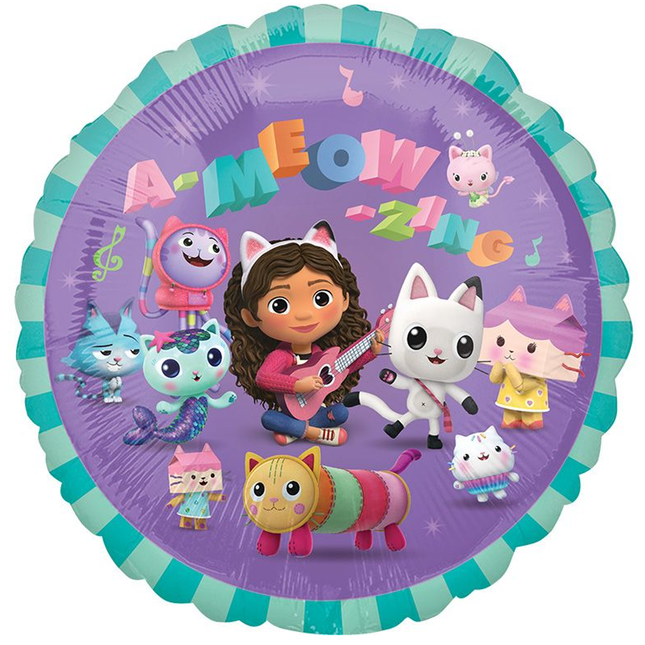 Gabby's Dollhouse Round Foil Balloon 18 inches