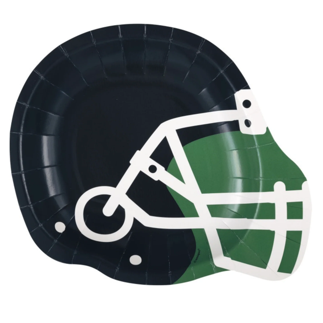 Game Ready Football Helmet-Shaped 8.25" Plates 8ct
