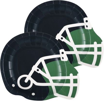 Game Ready Football Helmet-Shaped 8.25" Plates 8ct