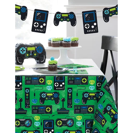 Gamer Birthday Diecut Controllers Garland Banner, 7 ft