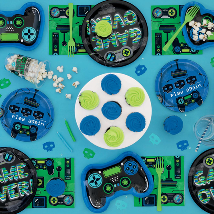 Gamer Birthday Round 7" Dessert Plates, 8ct
