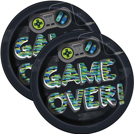 Gamer set component: Gamer Birthday Round 9" Dinner Plates, 8ct
