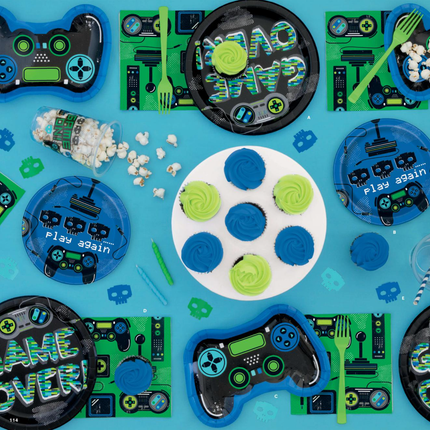 Gamer Birthday Round 9" Dinner Plates, 8ct