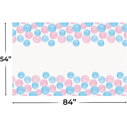Gender Reveal Party Plastic Table Cover - 54" x 84"