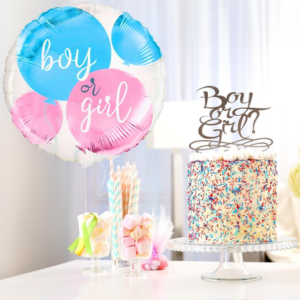 Gender Reveal Party Round Foil Balloon
