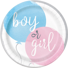 Gender Reveal Party Round Dinner Plates 9