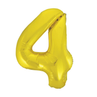 Gold 4 Number Foil Balloon 34