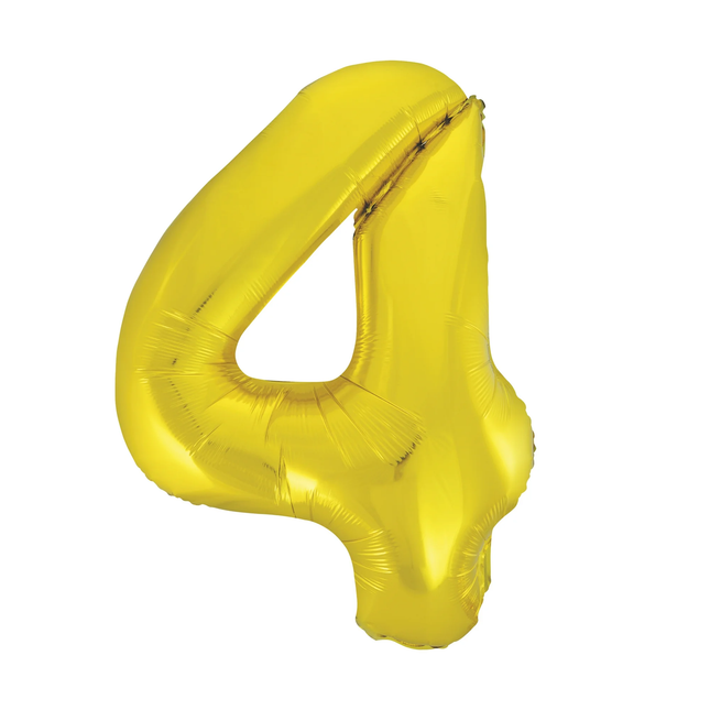 Gold 4 Number Foil Balloon 34"