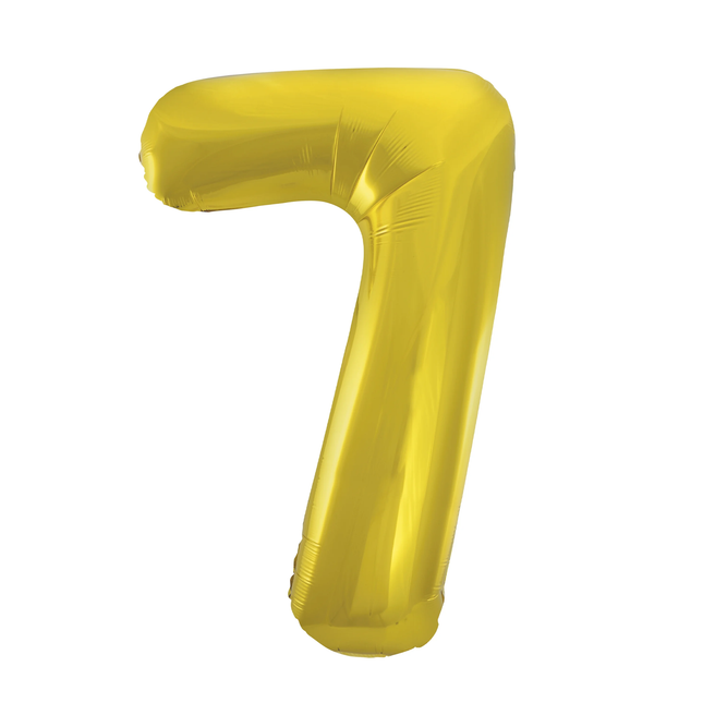 Gold 7 Number Foil Balloon 34"