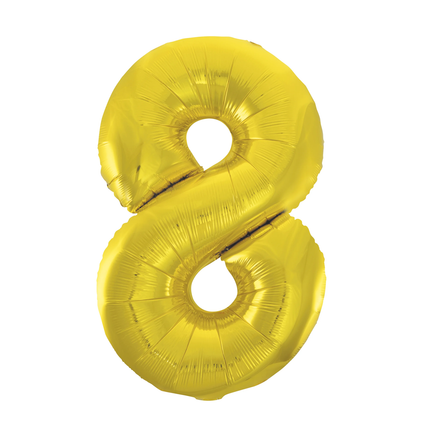 Number 8 foil balloon included in this birthday set