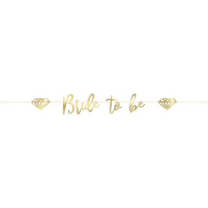 Gold Bride to Be Banner, 6 ft