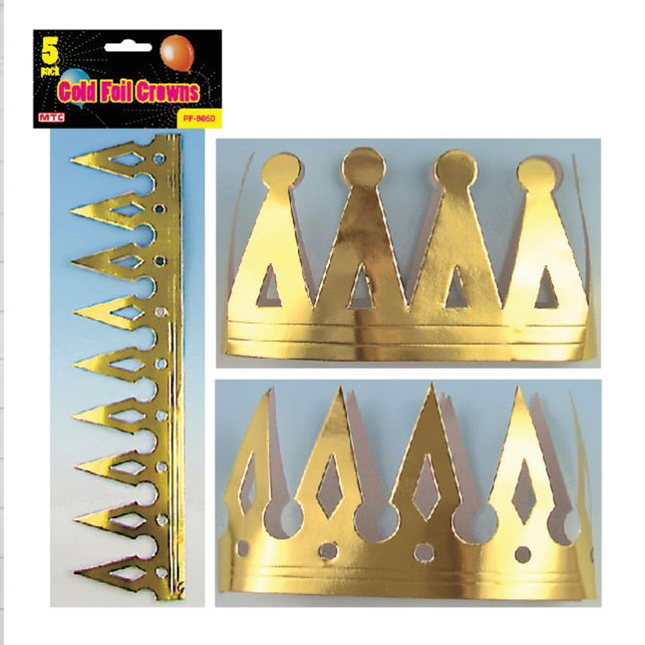 Gold Foil Crowns 5ct