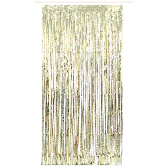 Gold Foil Fringe Door Curtain, 3.25 ft x 6.5 ft