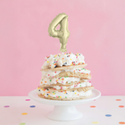 Gold Foil Number 4 Balloon Cake Topper 5