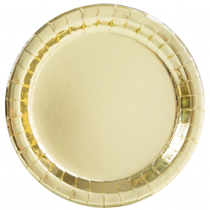 Gold Metallic set component: Gold Metallic Round 9" Dinner Plates, 8ct
