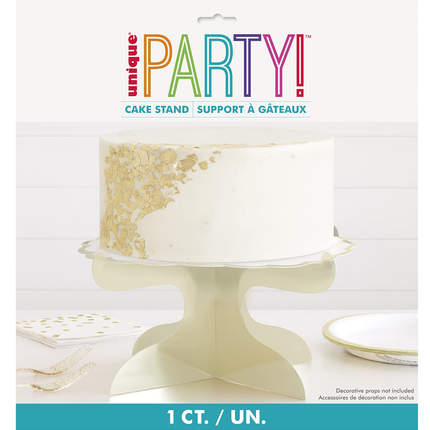 Gold Foil Stamped Paperboard Cake/Cupcake Stand 11.5" x 6"