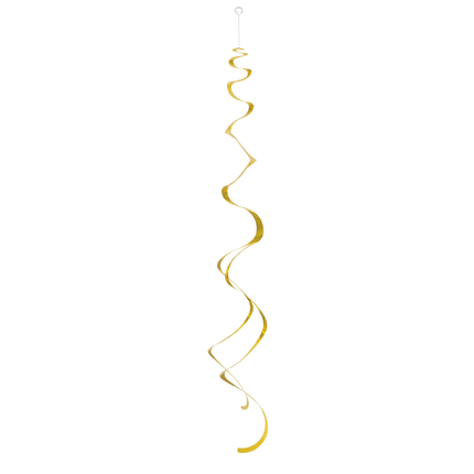 Gold Solid Hanging Swirl Decorations, 8ct