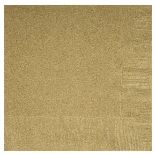Gold Solid Luncheon Paper Napkins, 20ct