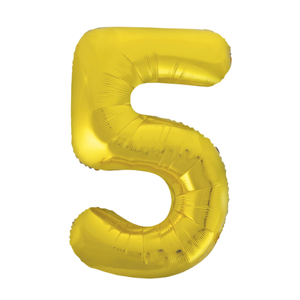 Number 5 foil balloon included in this birthday set