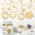 Golden Age 50th Birthday Swirl Decorating Kit, 12 pc