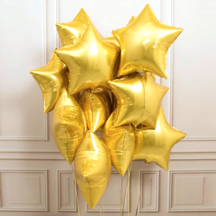 Gold Star Foil Balloon 18", 1 ct