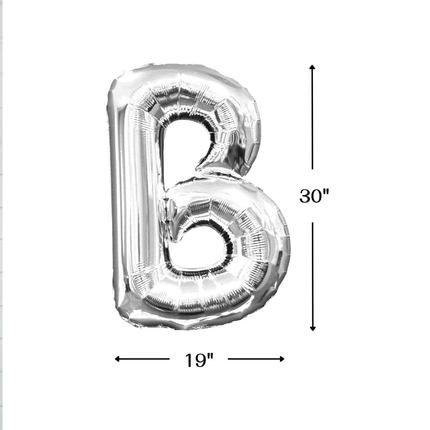 Happy B'day Silver Letter Foil Balloon 30″