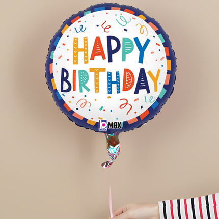 Happy Birthday Festive Foil Balloon 18"