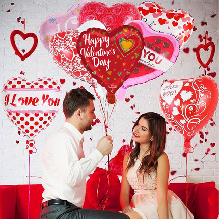 Happy Valentines Day Heart Foil Balloon 18 inches