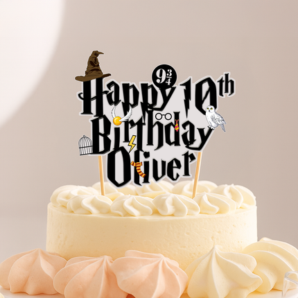 Wizard Magic Custom CardStock Cake Topper 7"