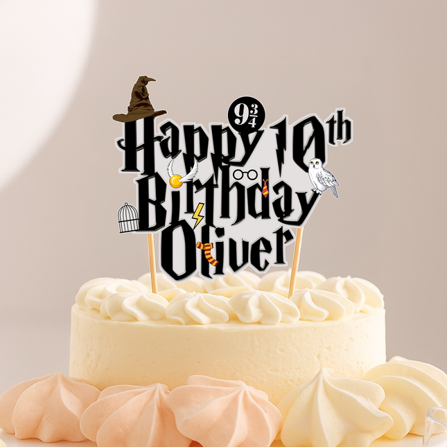 Wizard Magic Custom CardStock Cake Topper 7"