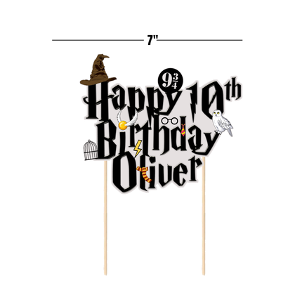 Wizard Magic Custom CardStock Cake Topper 7"