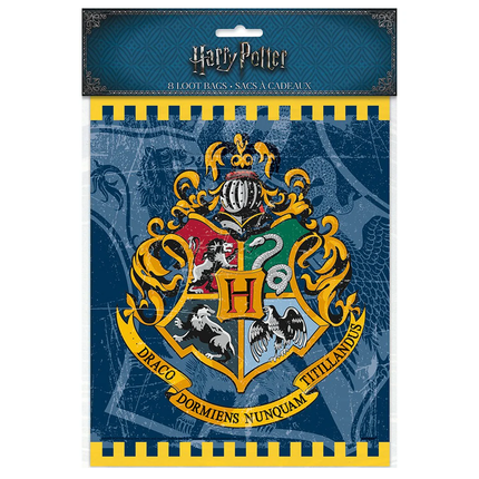 Harry Potter Hogwarts Crest Lootbags 8ct