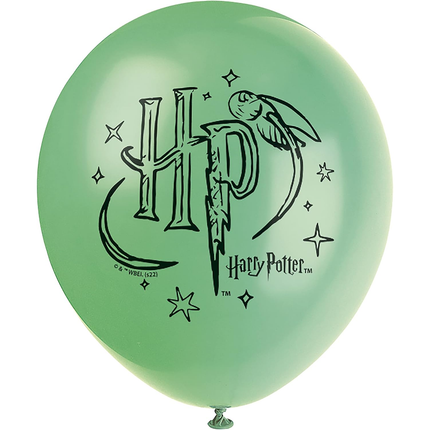 Green balloon with Harry Potter logo on a white background