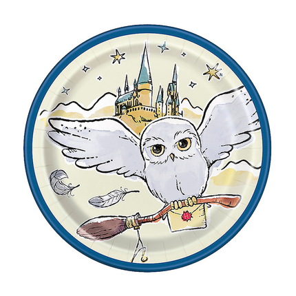 Harry Potter Party Hedwig & Hogwarts Paper Plates 7" - 8 Ct. - included product detail