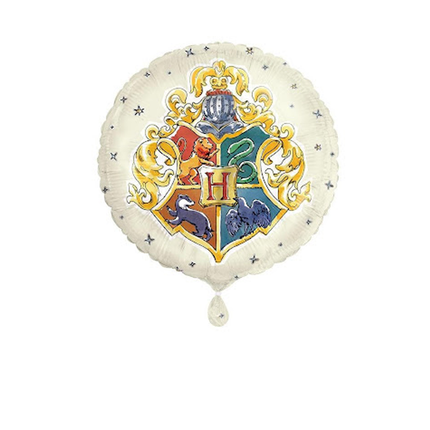 Balloon with Hogwarts crest design on a white background