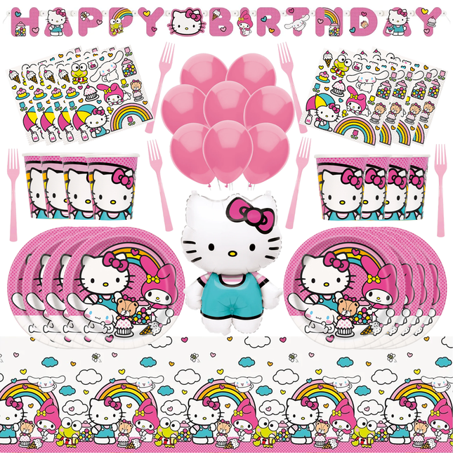 Hello Kitty Birthday Party Supplies Set for 16 Guests