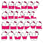 Hello Kitty Font Alphabet Letters Instant Download PNG