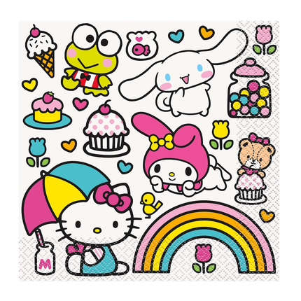 Hello Kitty and Friends Birthday Large Lunch Napkins - product detail included in the set