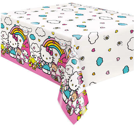 Hello Kitty and Friends Birthday Rectangular Plastic Table Cover - product detail included in the set