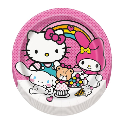 Hello Kitty and Friends Birthday Lunch Paper Plates, 9", 8 Count