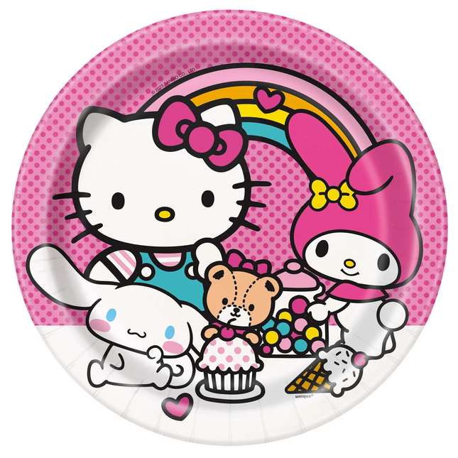 Hello Kitty and Friends Birthday Lunch Paper Plates, 9", 8 Count