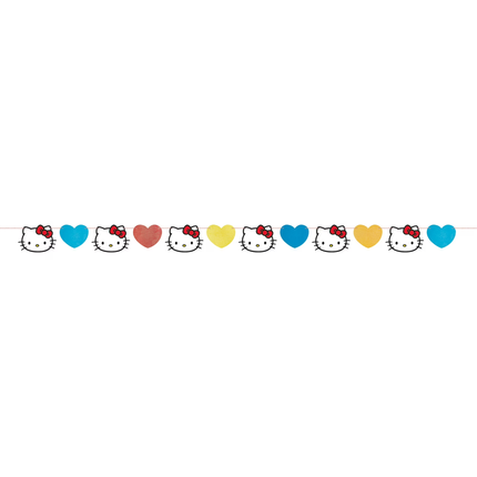 Hello Kitty and Hearts Die Cut Banner 8 ft