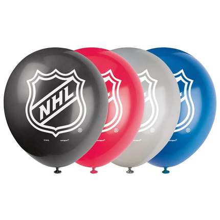 Hockey NHL™ Latex Balloons – 12", 8 Count