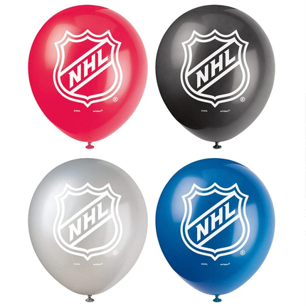 Hockey NHL™ Latex Balloons – 12", 8 Count