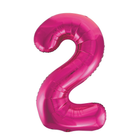 Hot Pink 2 Number Foil Balloon 34